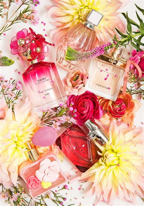 perfume with white flower top